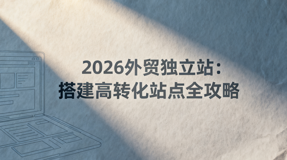 2026外贸独立站：搭建高转化站点全攻略